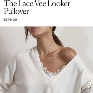 BROCHU WALKER 
The Lace Vee Looker Pullover